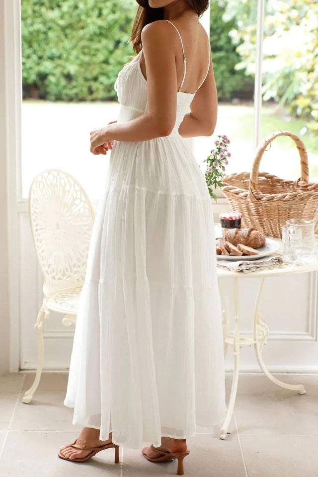 Ruched Smocked Back Cami Dress.