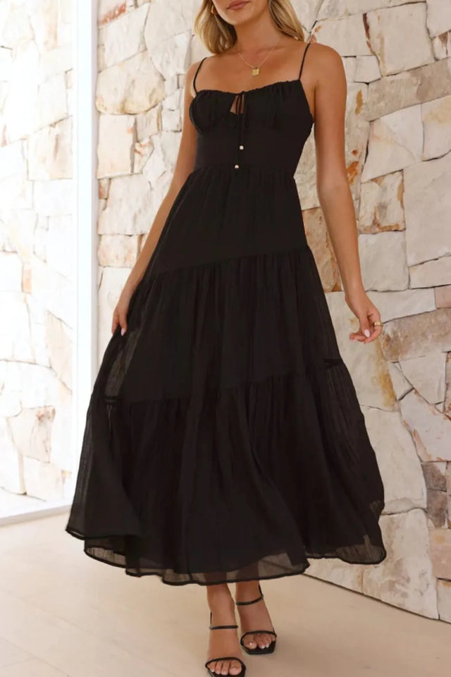 Ruched Smocked Back Cami Dress.