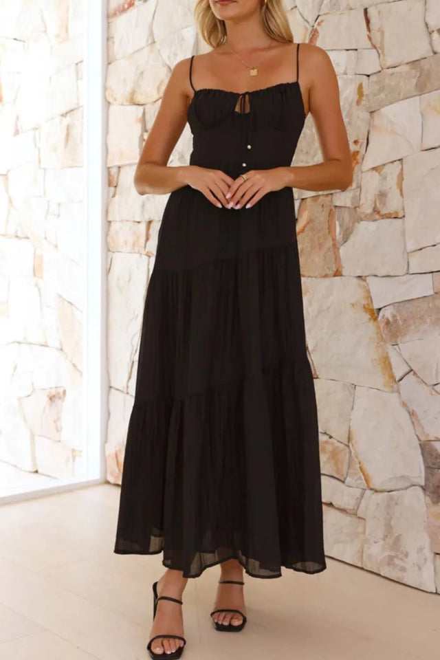 Ruched Smocked Back Cami Dress.