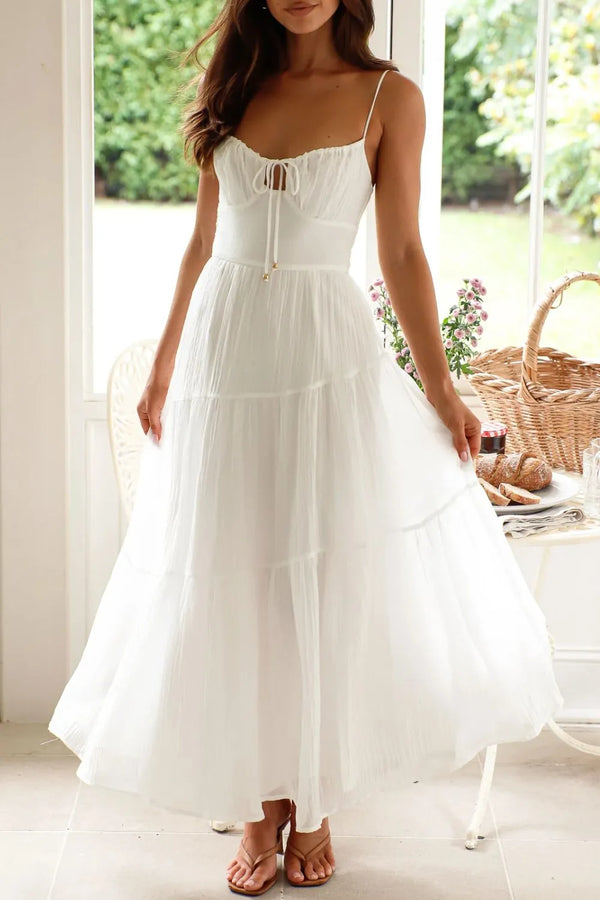 Ruched Smocked Back Cami Dress.
