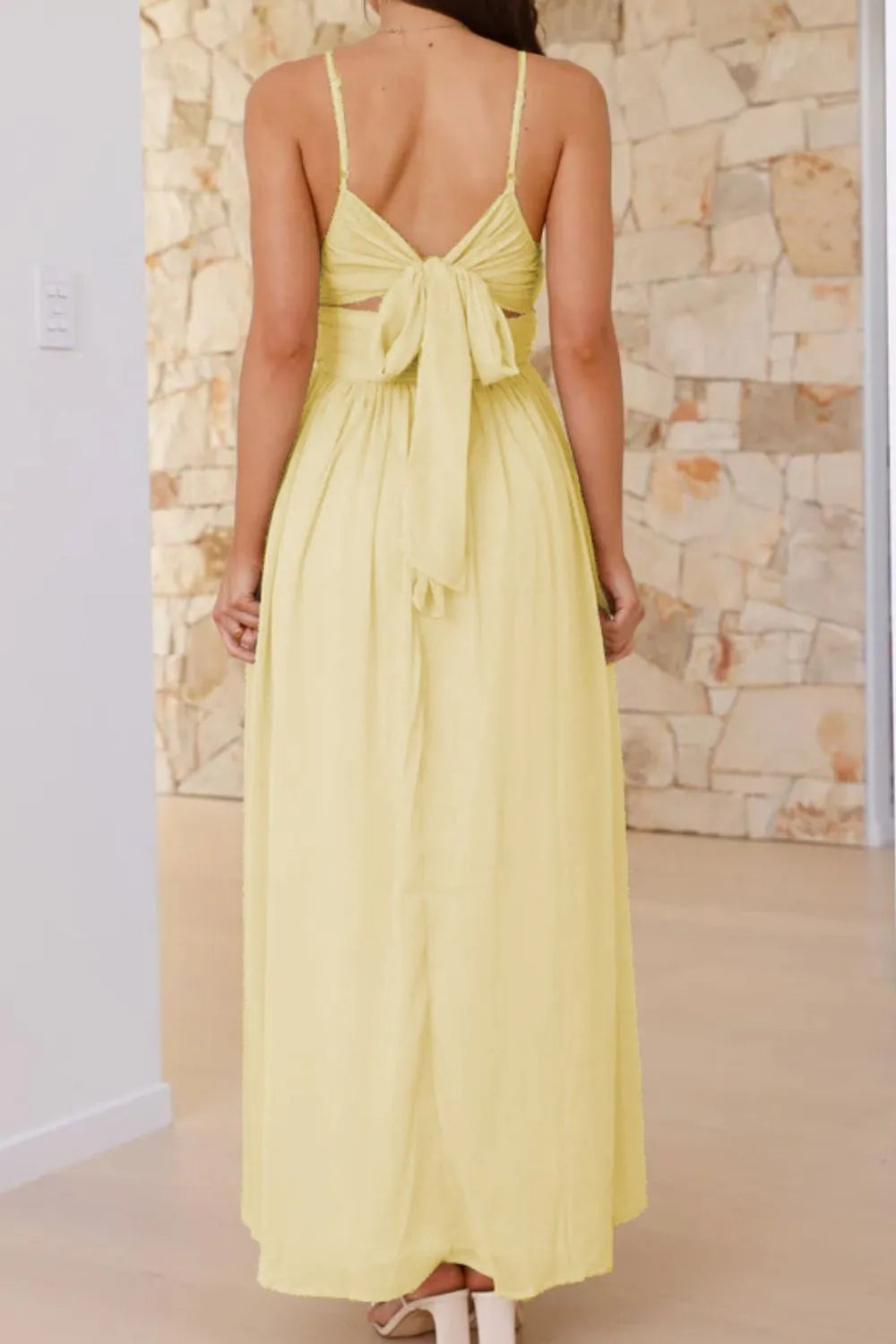 Ruched V-Neck Cami Dress.