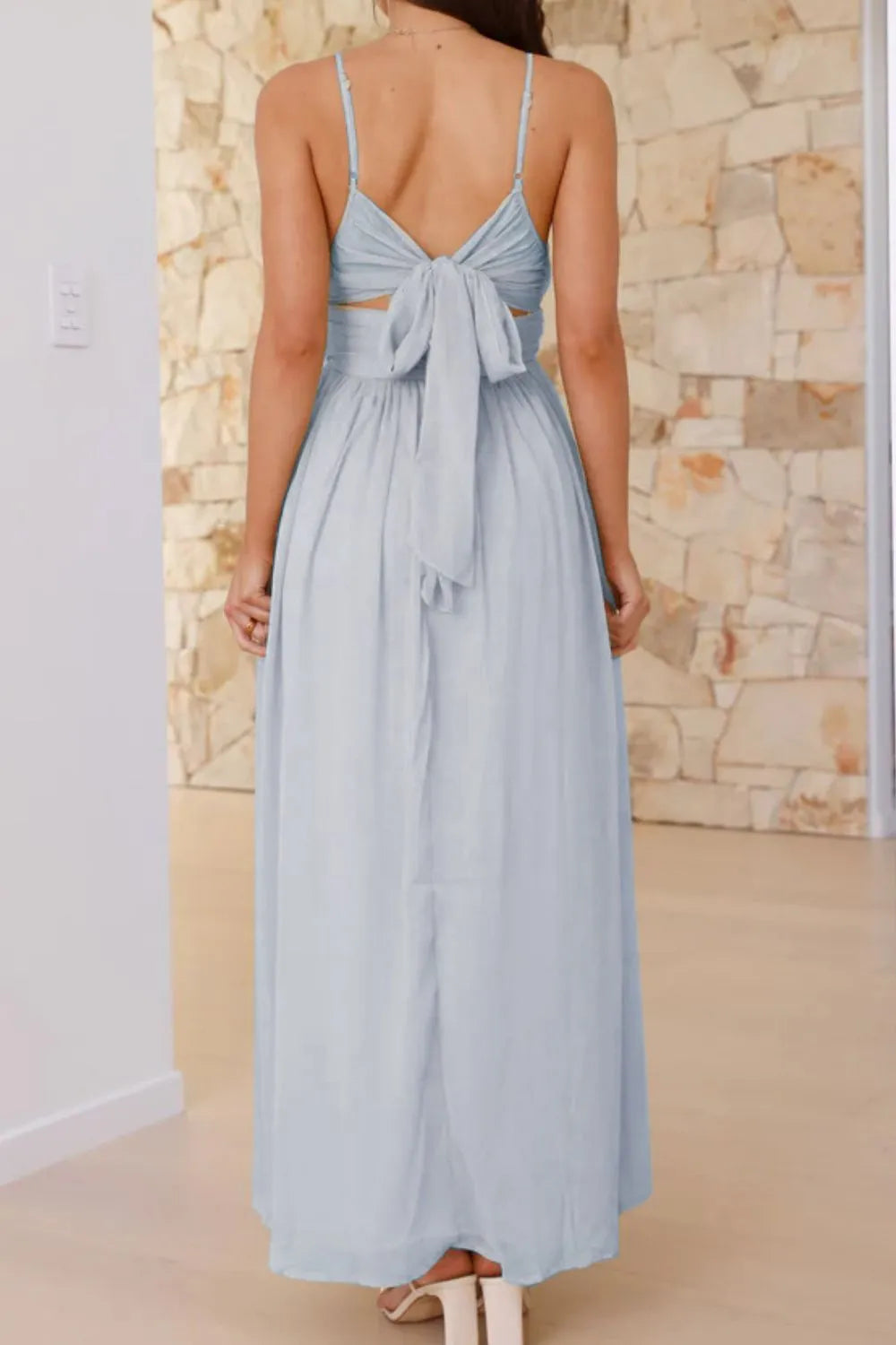Ruched V-Neck Cami Dress.