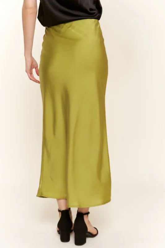 And The Why Satin Midi Skirt.
