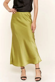 And The Why Satin Midi Skirt.