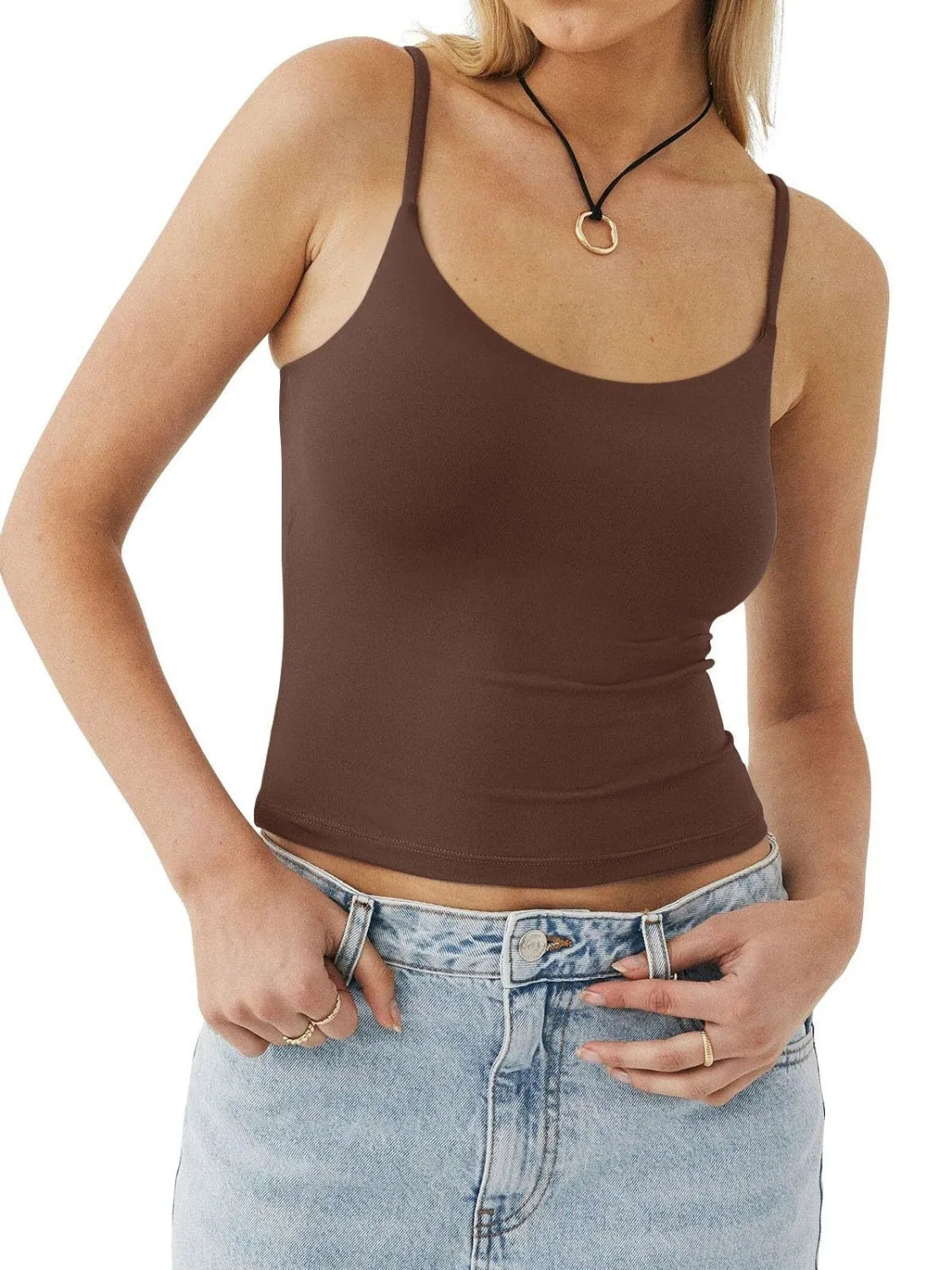 Scoop neck cami.