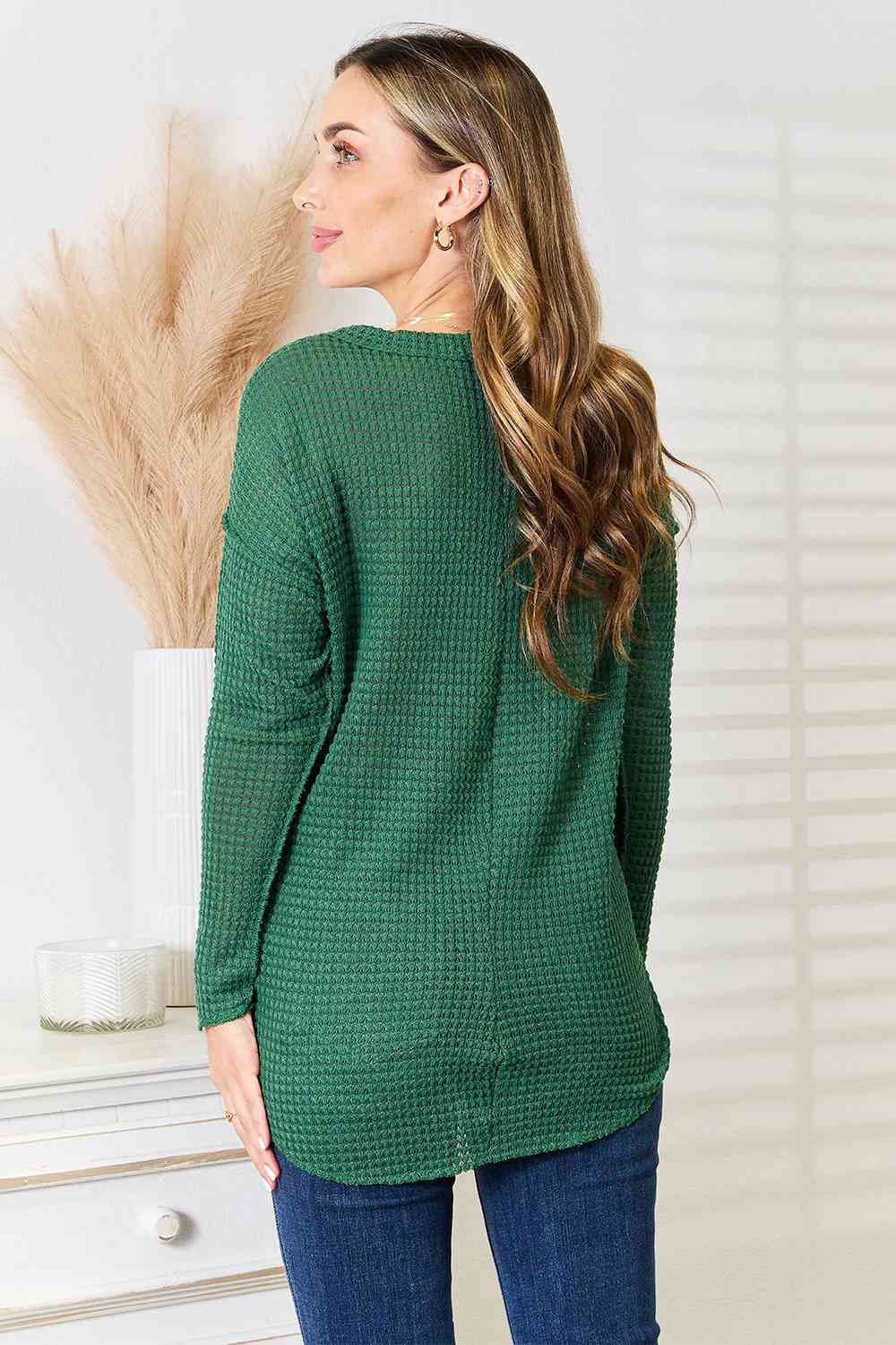 Culture Code Full Size Scoop Neck Patch Pocket Top.