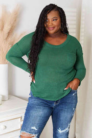 Culture Code Full Size Scoop Neck Patch Pocket Top.