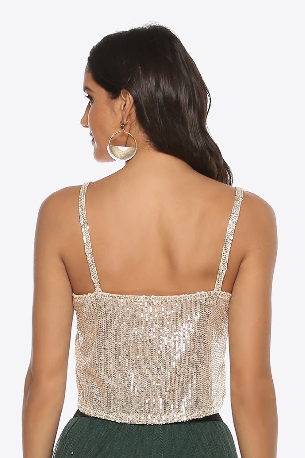 Scoop neck wide strap knit tank, opaque and slightly stretchy.