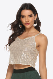 Scoop neck wide strap knit tank, opaque and slightly stretchy.