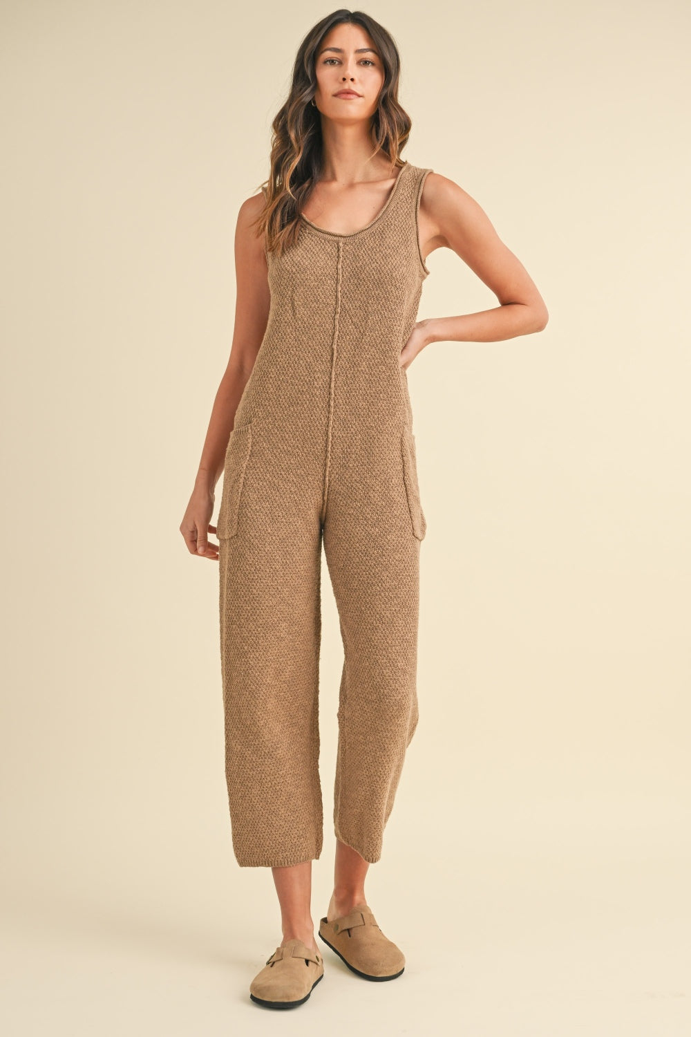 Surplice Wide Leg Jumpsuit with Free Tie.