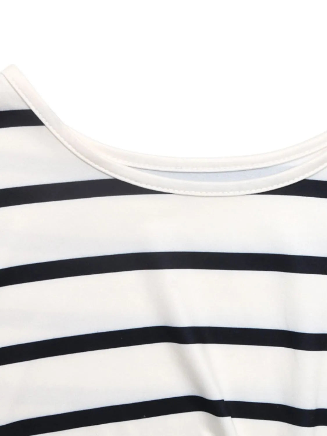 Slit Twisted Striped Sleeveless Midi Dress.