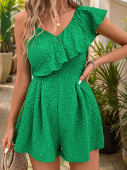 Corded Adjustable Straps Wide Leg Loose Overalls.