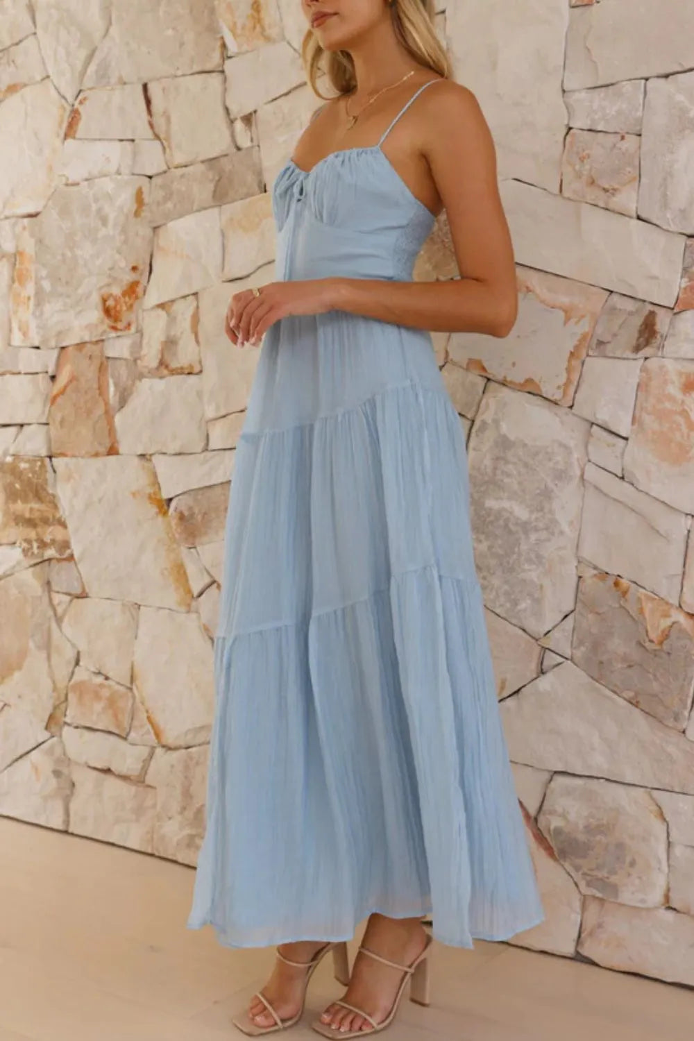 Smocked Back Midi Cami Dress.