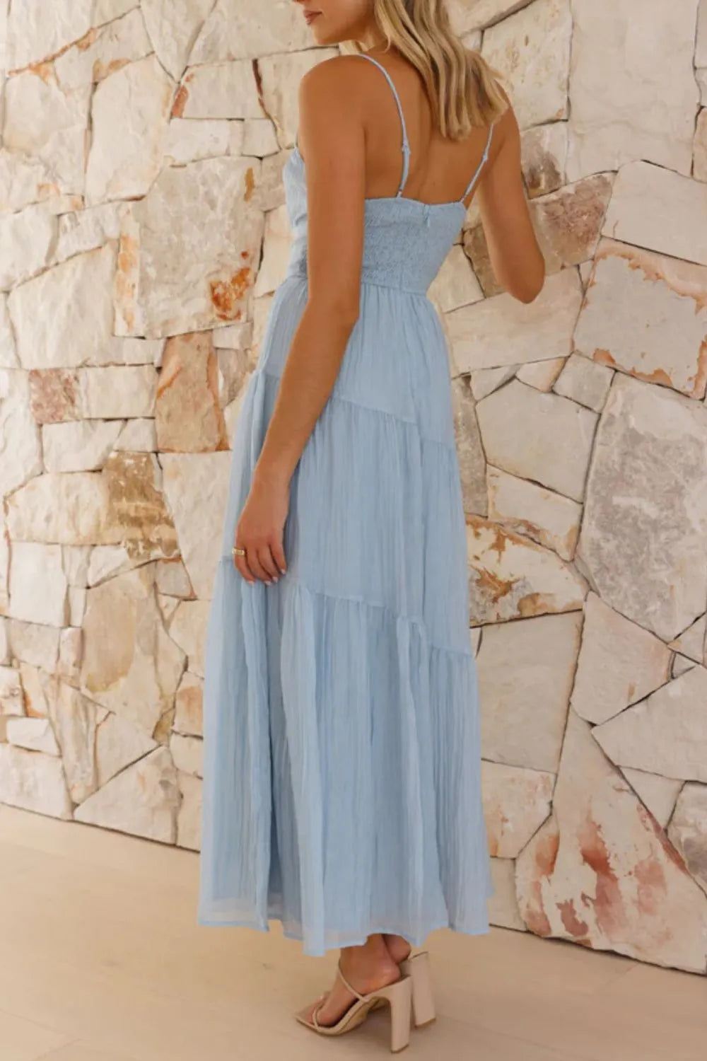 Smocked Back Midi Cami Dress.