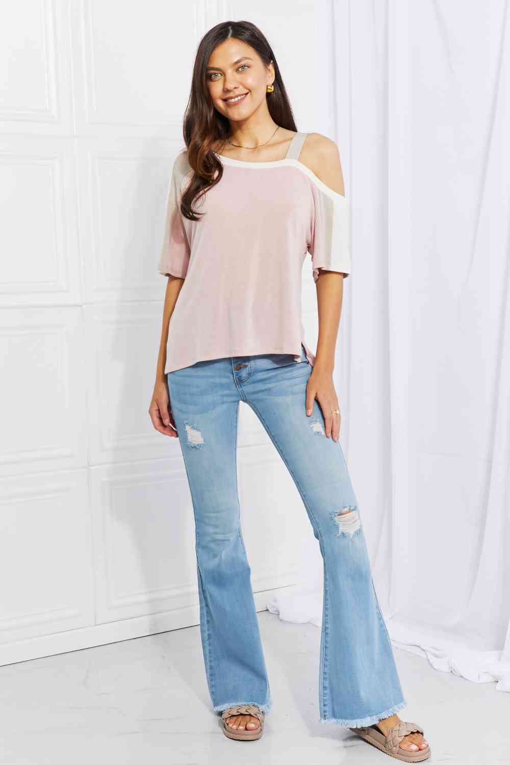 Something Simple Cold Shoulder Tee