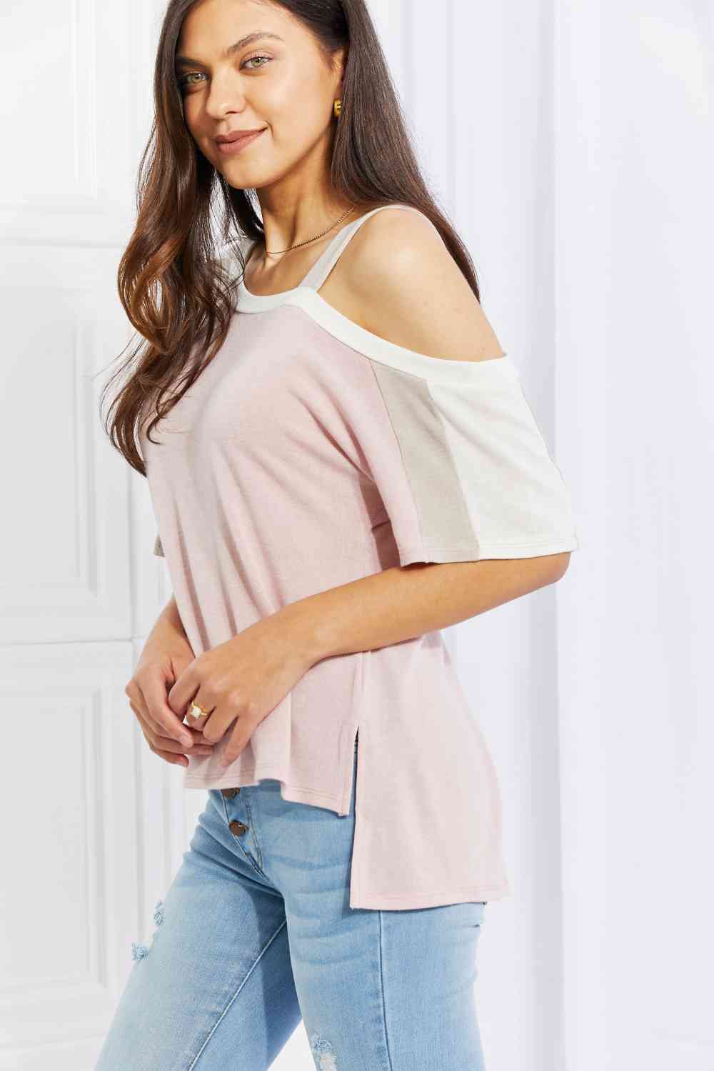 Something Simple Cold Shoulder Tee