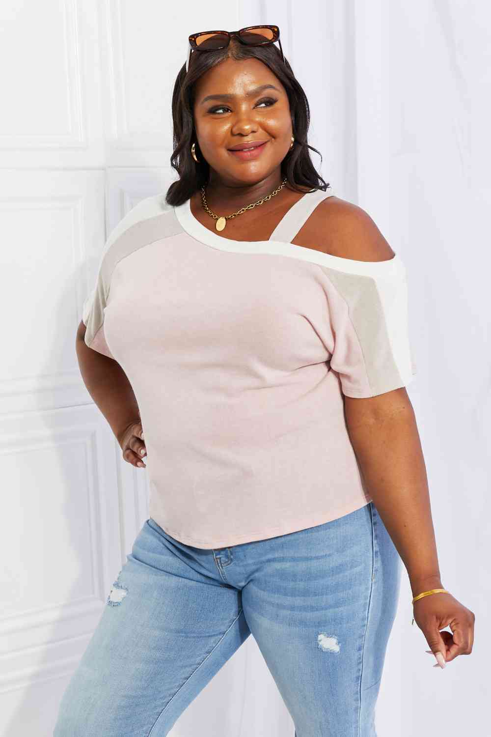 Something Simple Cold Shoulder Tee