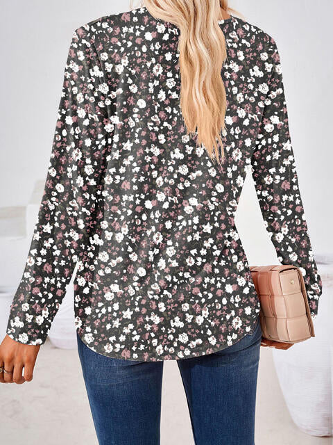 Full Size Square Neck Long Sleeve Blouse.