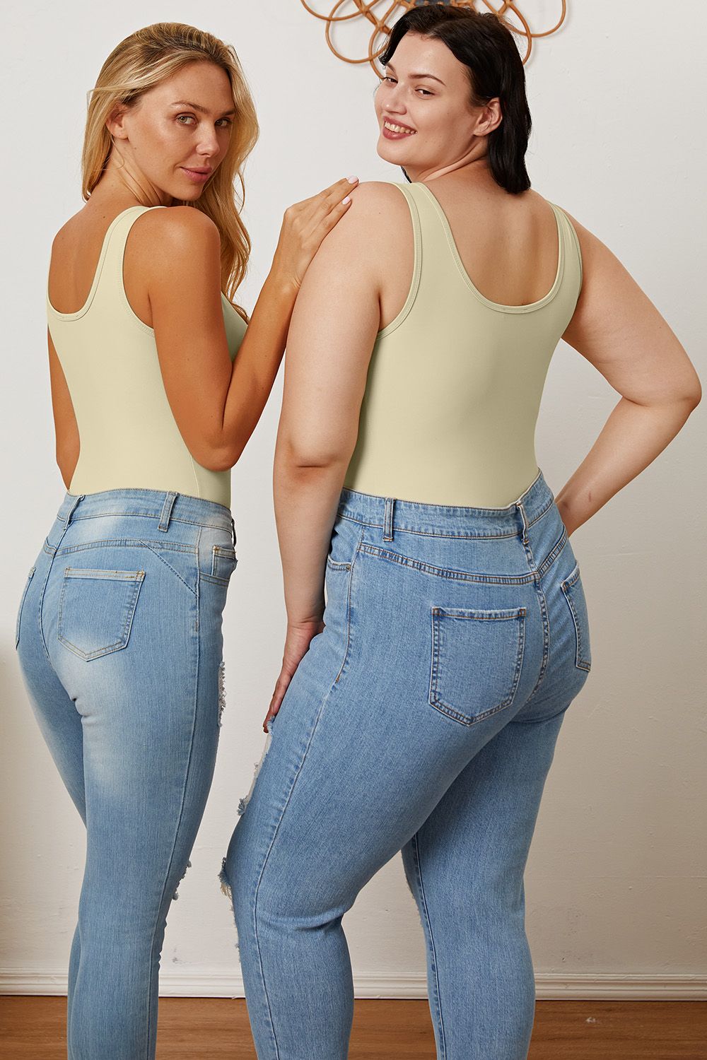 Basic Bae Full Size Square Neck Sleeveless Bodysuit.