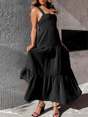 Square Neck Tiered Maxi Dress.