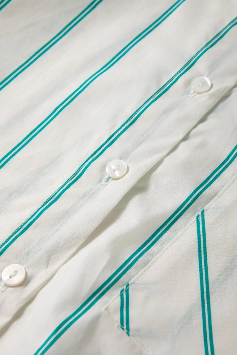 St Patricks Striped Wide Short Sleeve Shift Mini Shirt Dress.