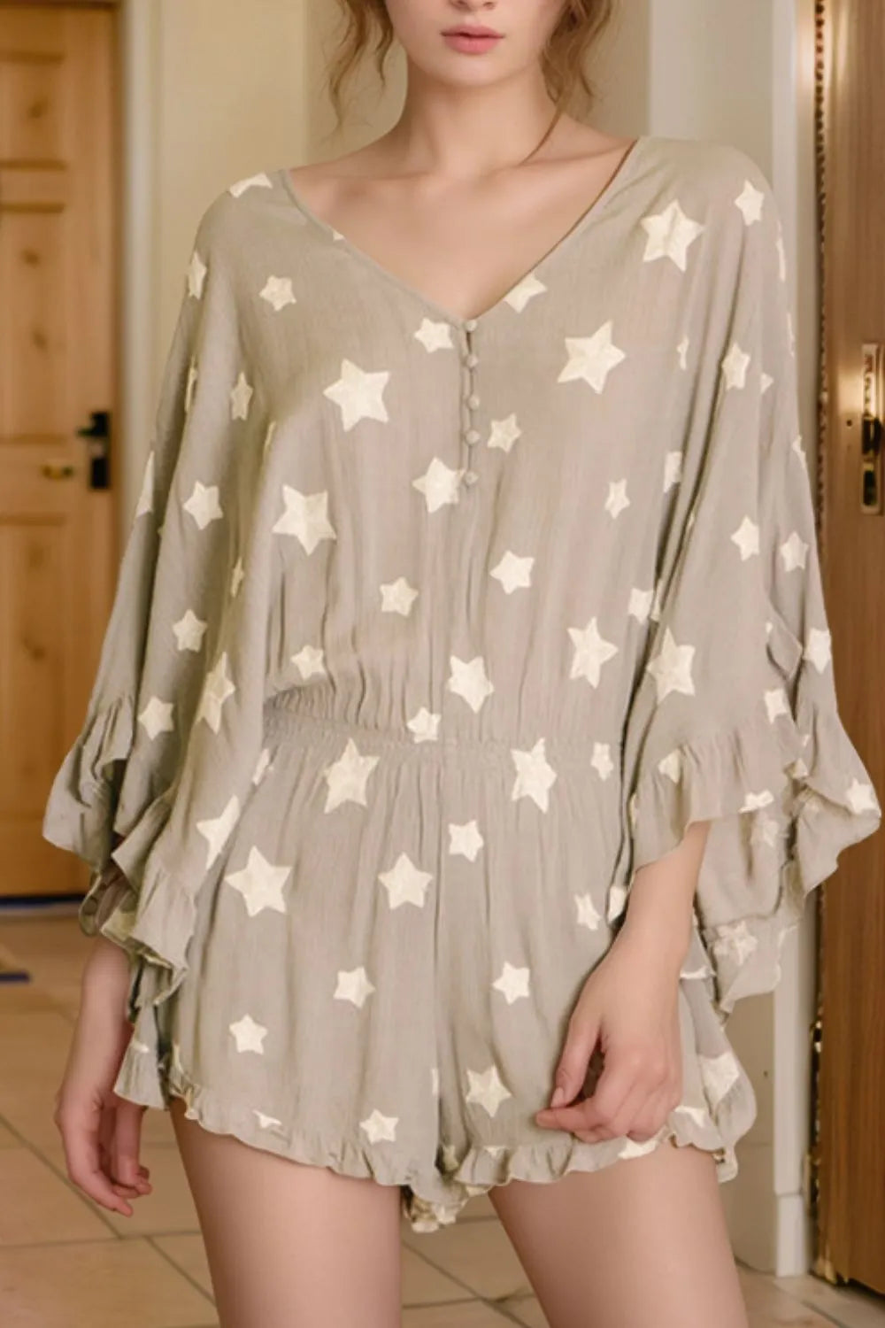 V-Neck Spaghetti Strap Jumpsuit with Pockets.