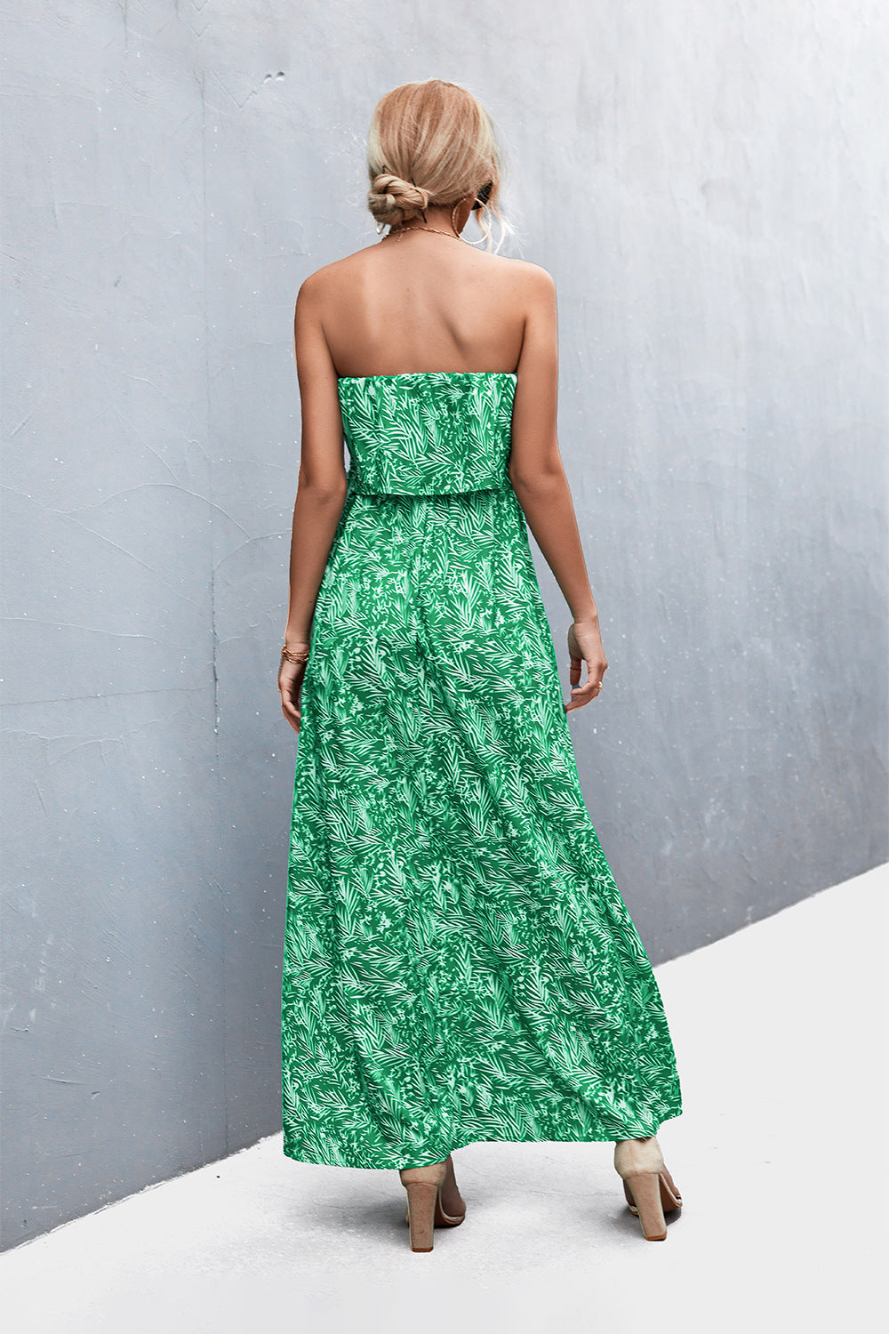 Strapless Split Maxi Dress.