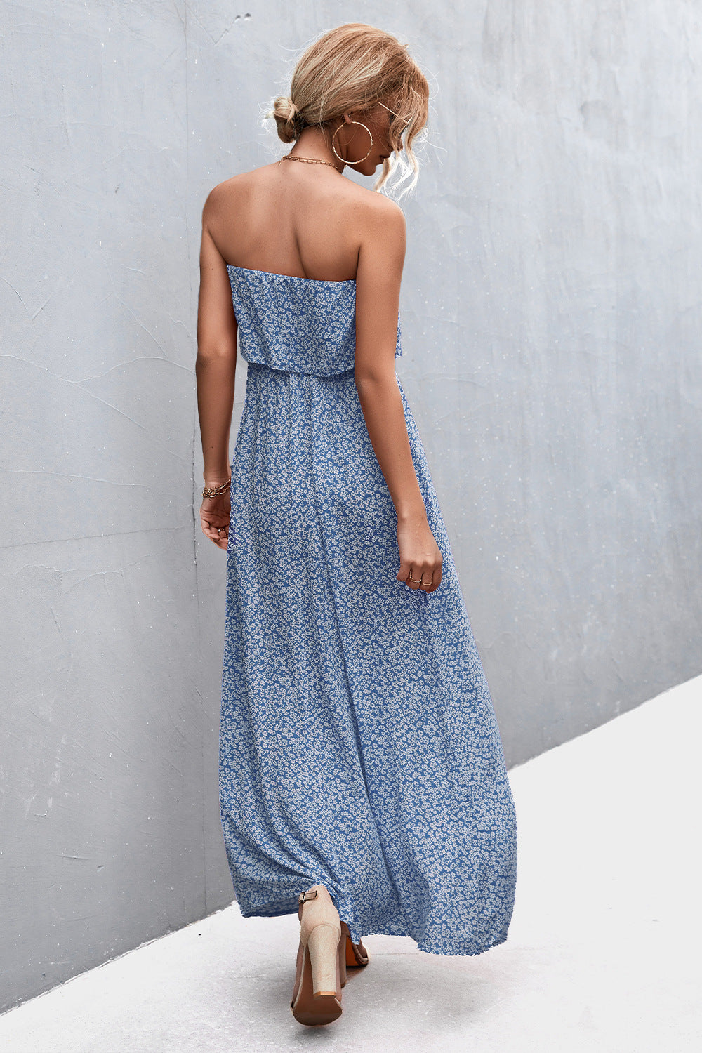 Strapless Split Maxi Dress.