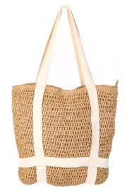 Straw Braided Hat Carrier Tote Bag
