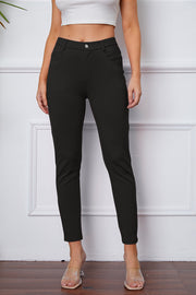 StretchyStitch Pants by Basic Bae with pockets, opaque.