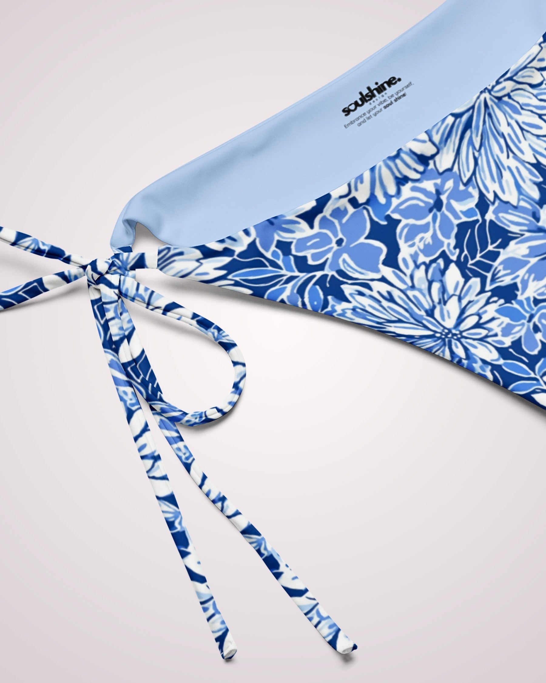 String Bikini - Blue Floral V
