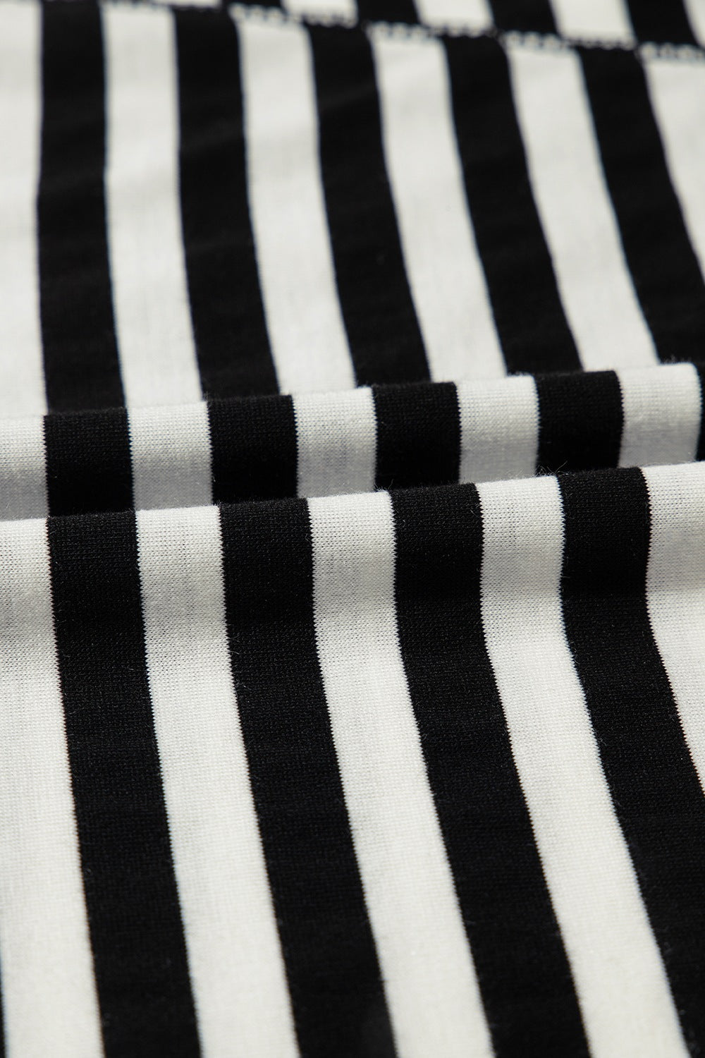 Stripe Batwing Sleeve Round Neck Oversized Top.