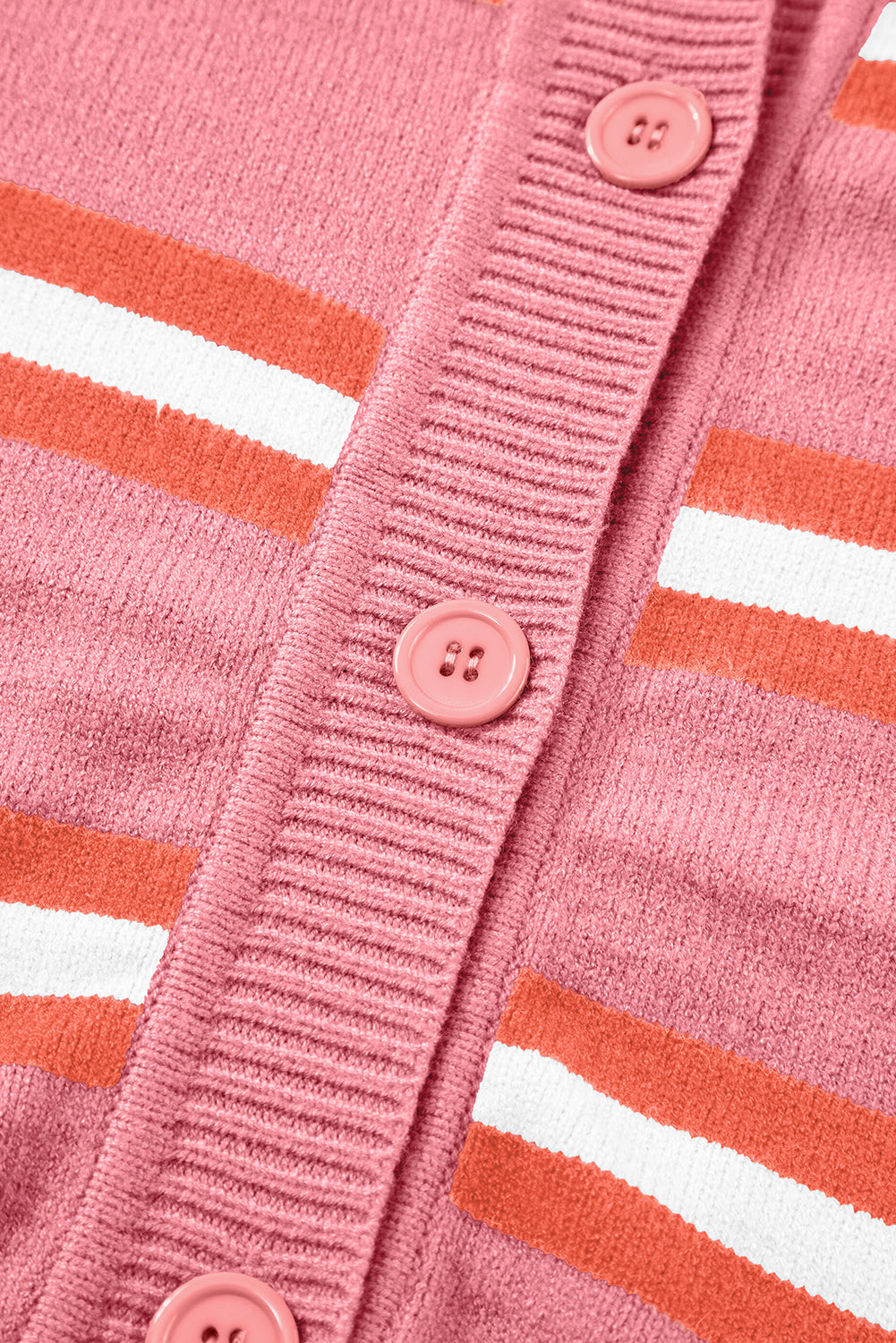 Striped button down long sleeve cardigan.