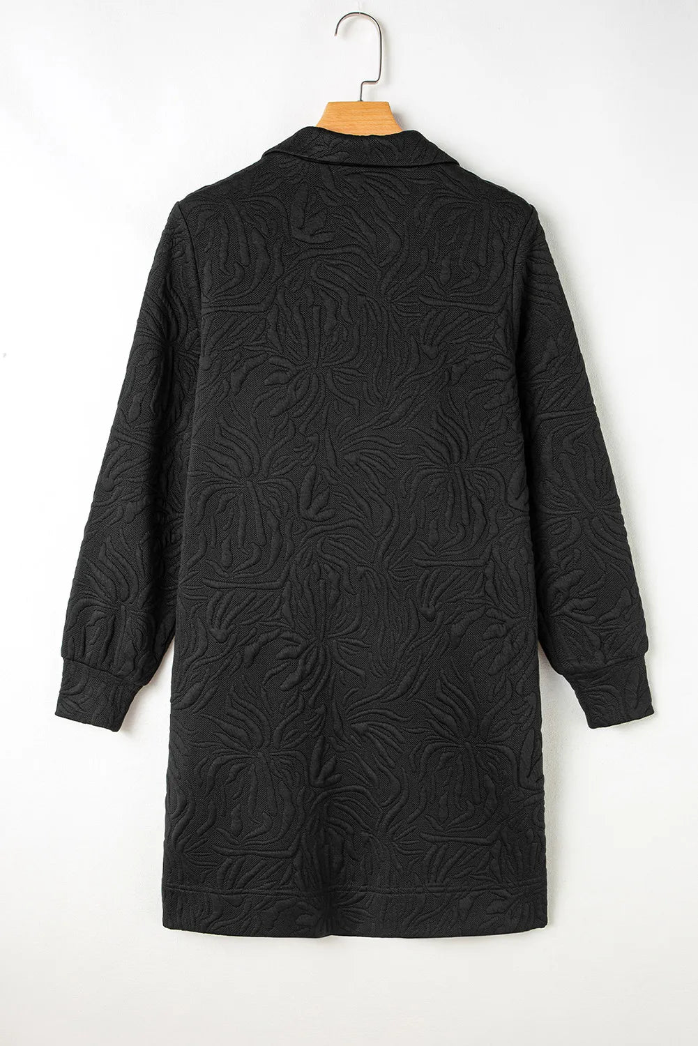 Texture Quarter Zip Long Sleeve Mini Dress.