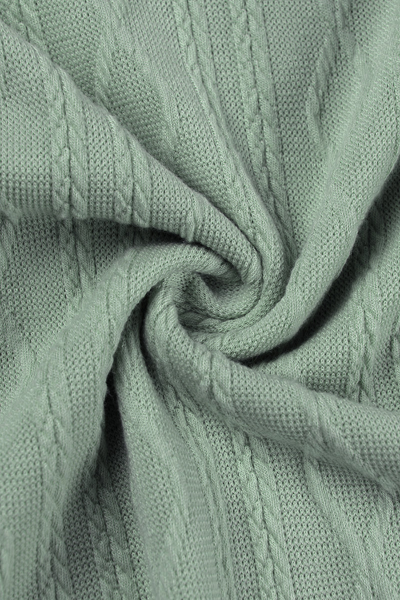 Textured Drawstring Long Sleeve Hooded Dress.