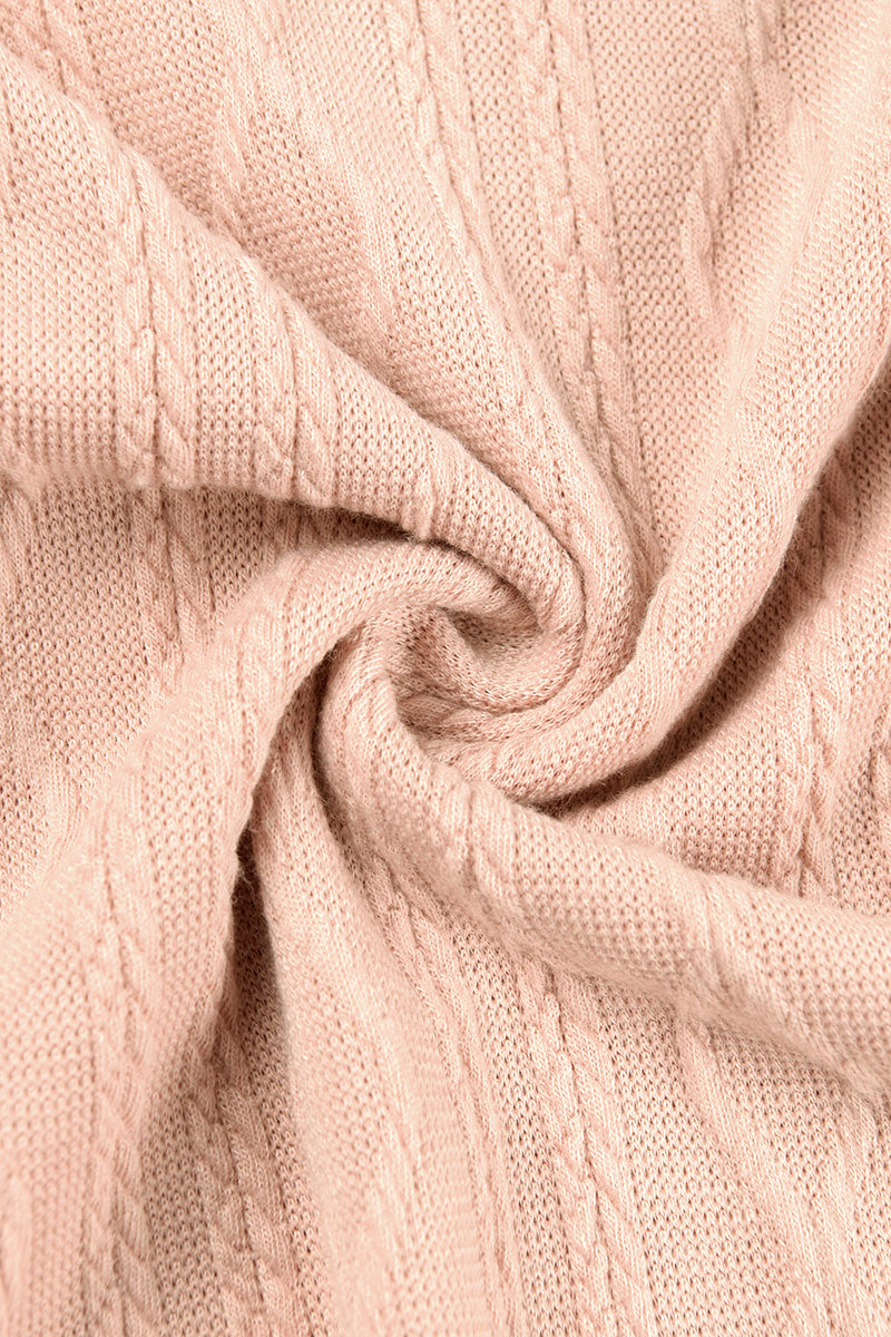 Textured Drawstring Long Sleeve Hooded Dress.