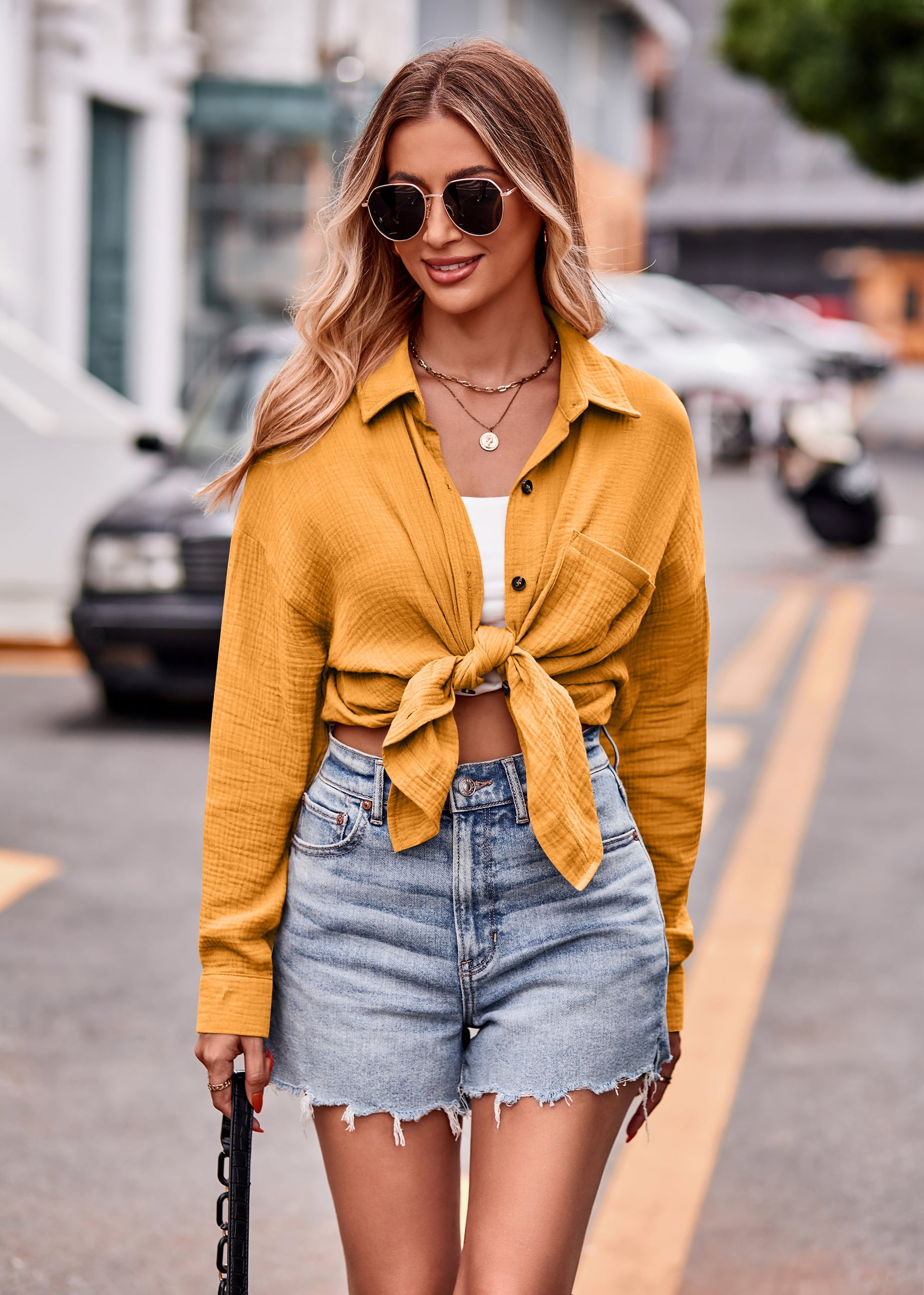 Textured Dropped Shoulder Longline Shirt.
