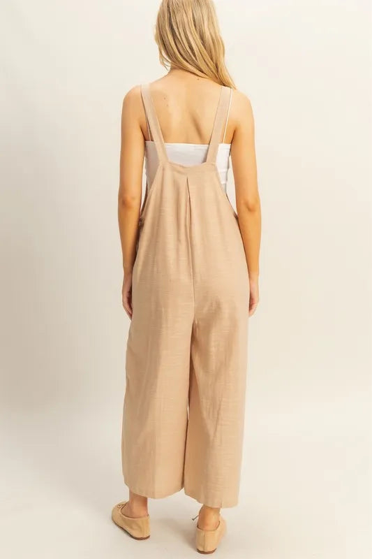 Textured Wide Leg Overall