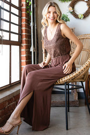 Comfy Days Boat Neck Jumpsuit with Pockets.