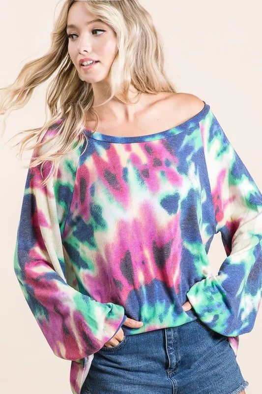 Floral Print Tie Neck Flutter Sleeve Blouse.