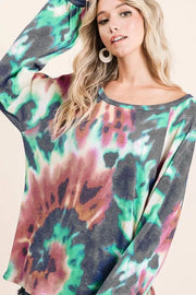 Floral Print Mock Neck Short Sleeve Top.