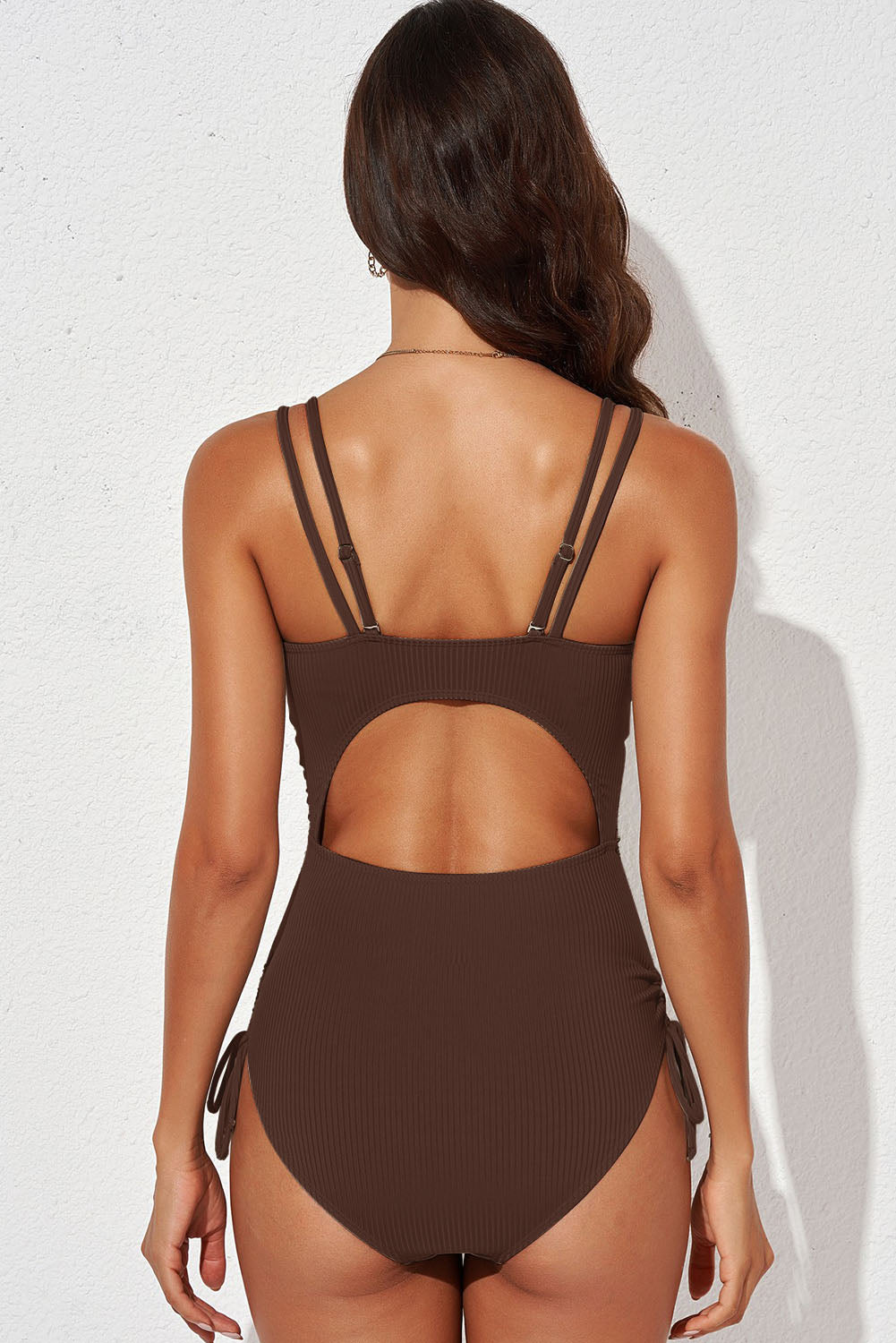 Tied Cutout One-Piece Swimsuit.