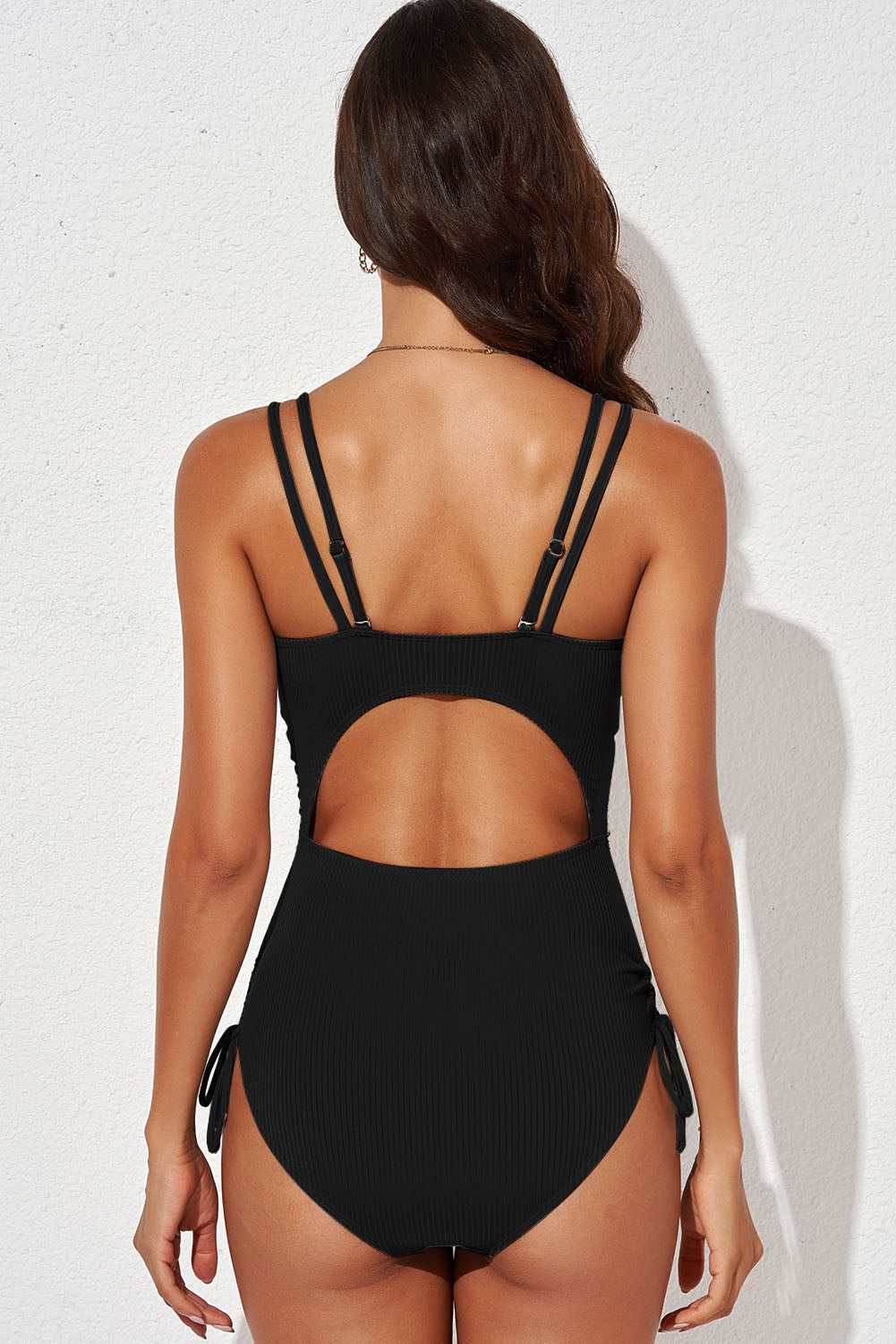 Tied Cutout One-Piece Swimsuit.
