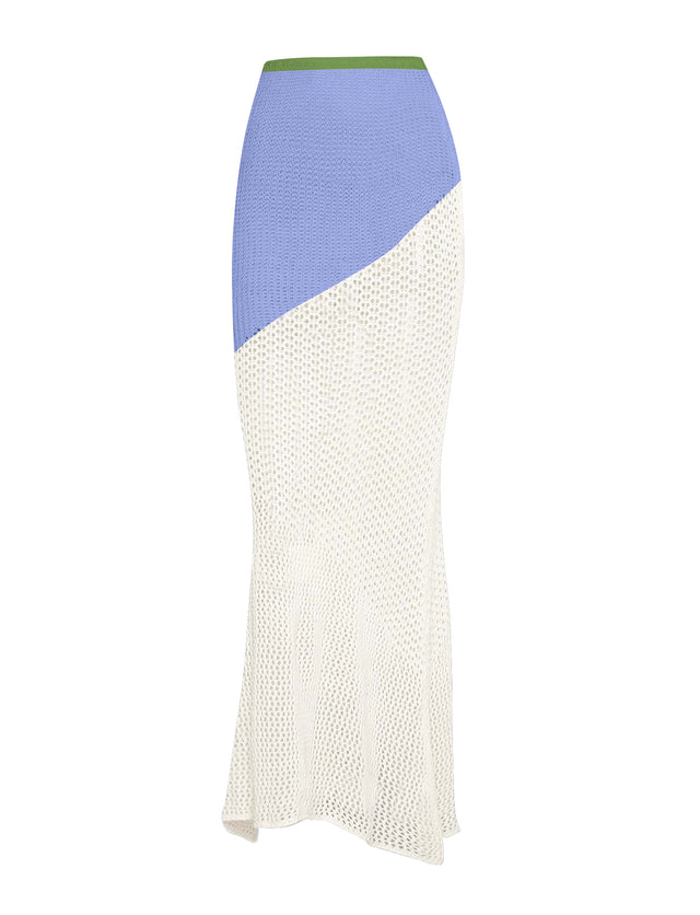 Tied Long Sleeve Top and Skirt Cover Up Set.