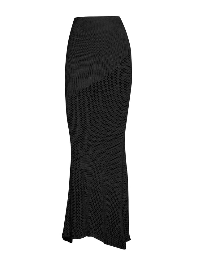 Tied Long Sleeve Top and Skirt Cover Up Set.