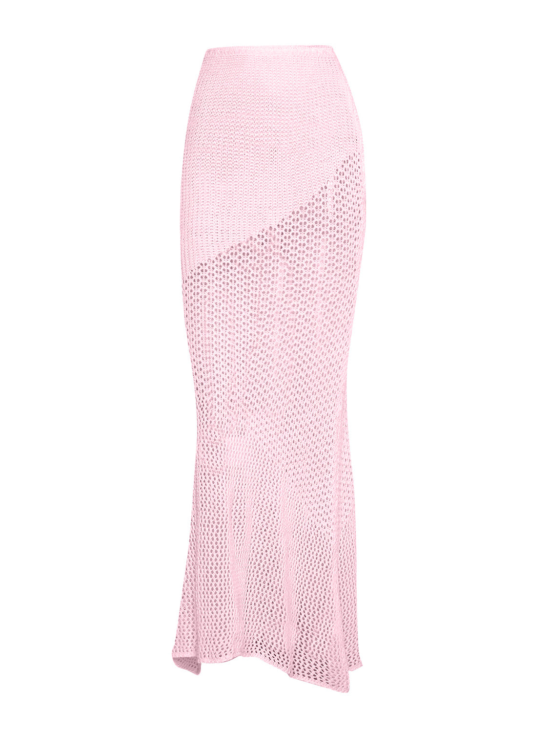 Tied Long Sleeve Top and Skirt Cover Up Set.