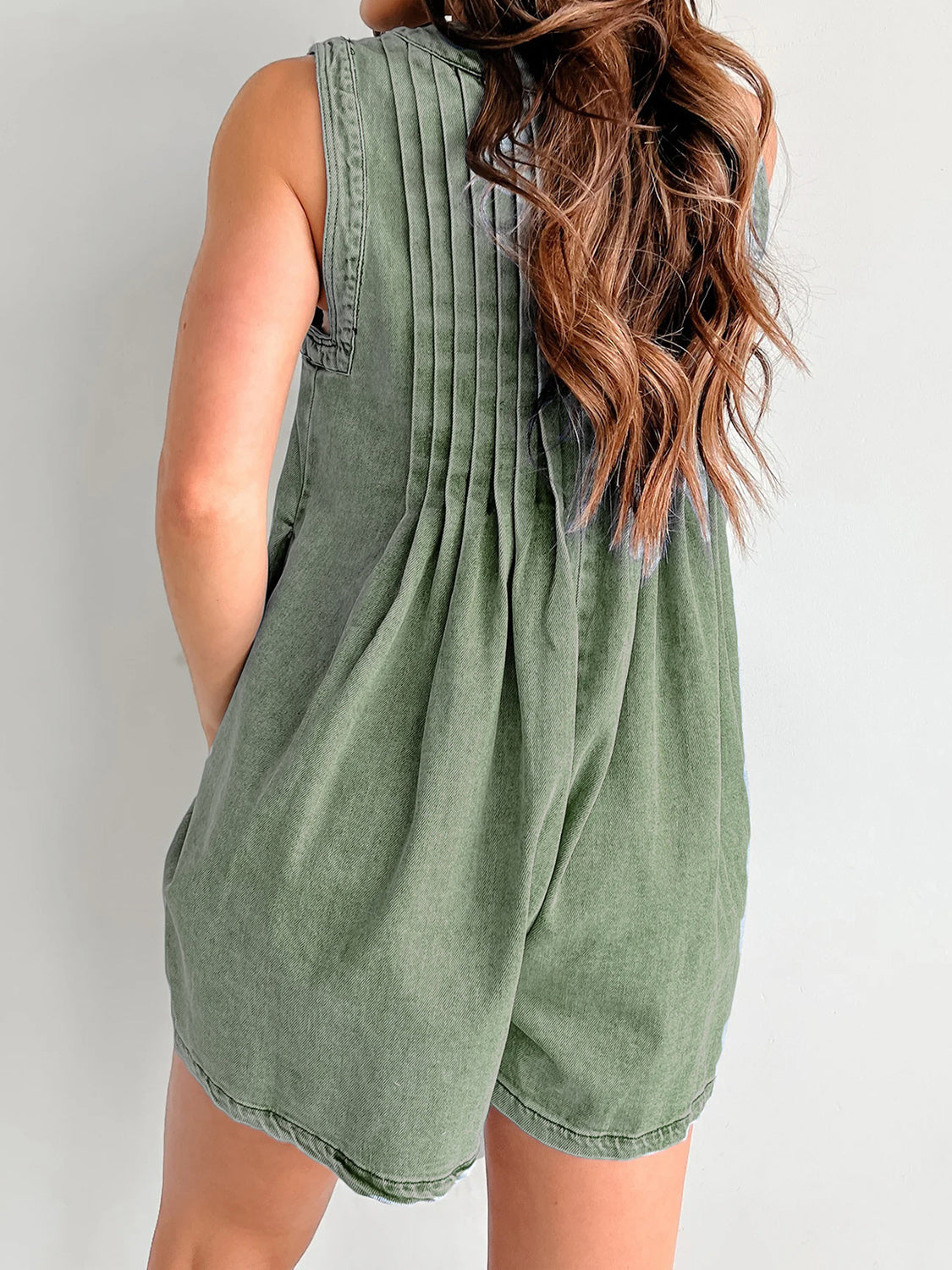 Tied Romper with Pockets.