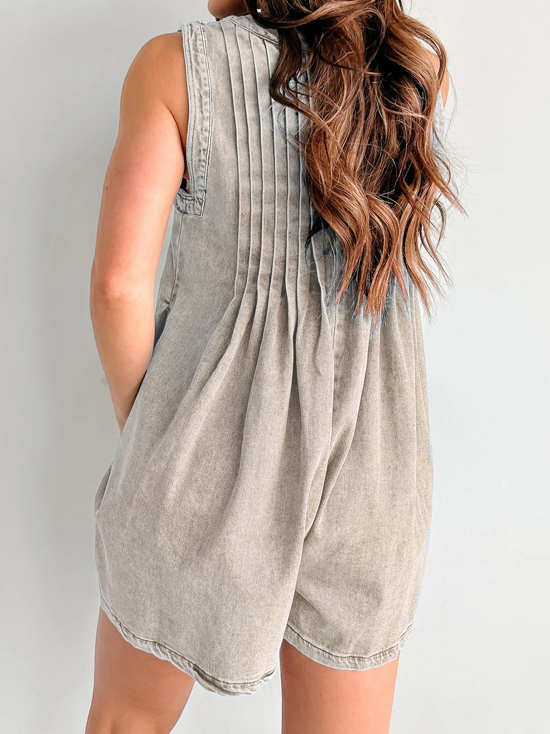 Tied Romper with Pockets.