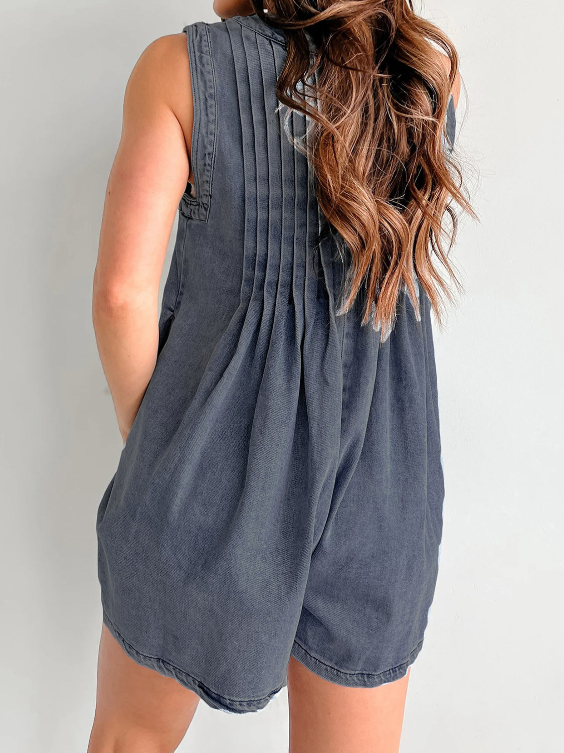 Tied Romper with Pockets.