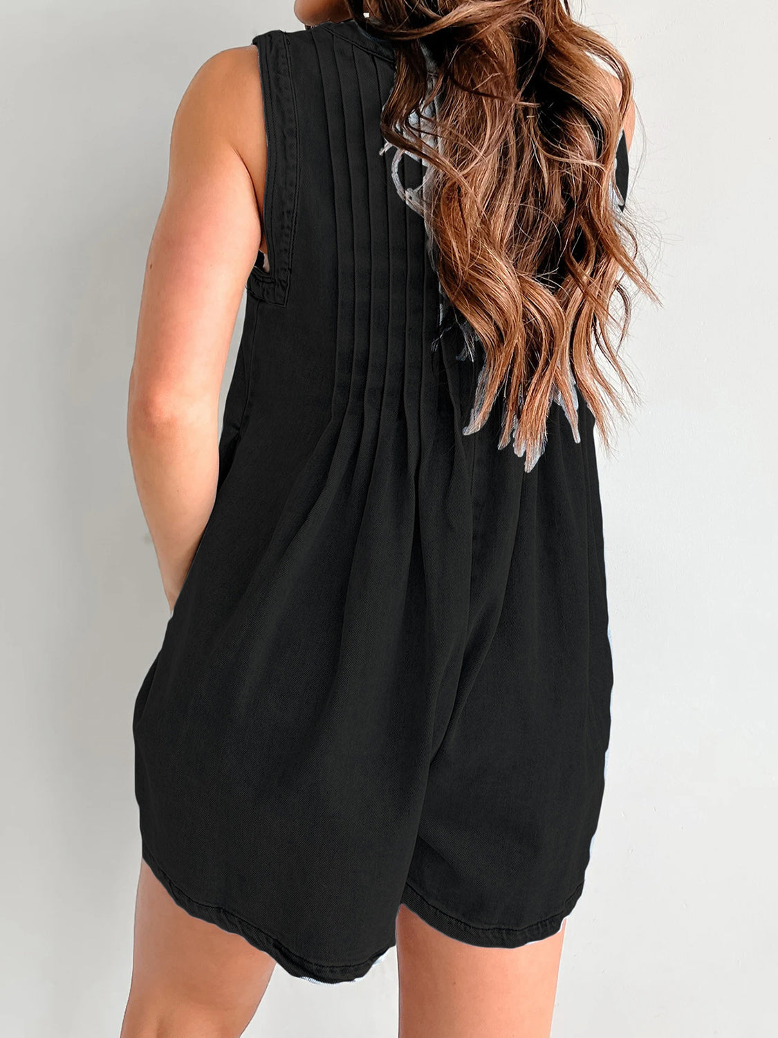 Tied Romper with Pockets.